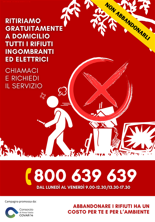 Attivazione del servizio di ritiro rifiuti ingombranti a domicilio