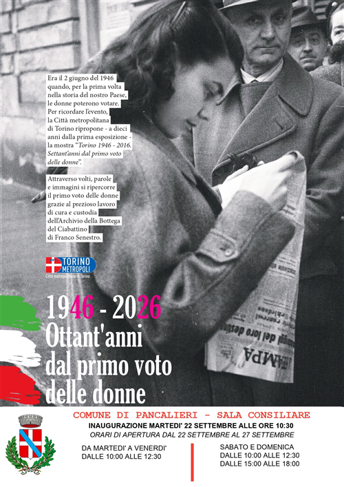 1946-2026 80° dal primo voto alle donne